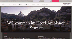 Desktop Screenshot of hotelambiance.ch