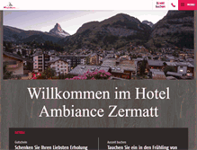 Tablet Screenshot of hotelambiance.ch